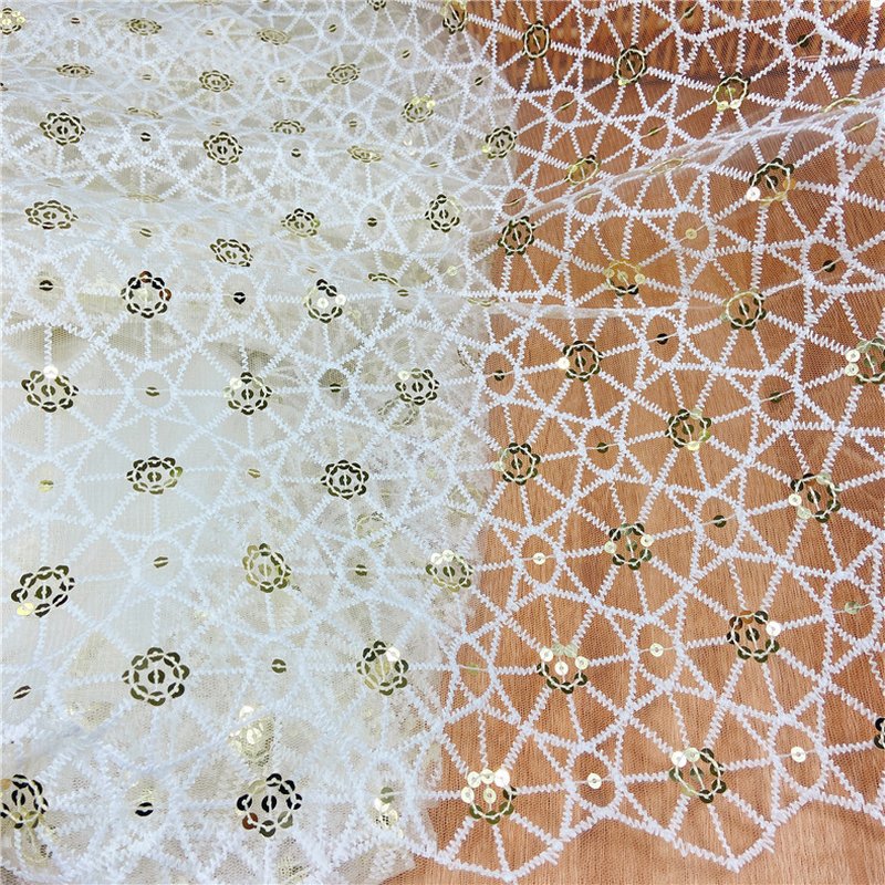 Embroidered Fabric Water Soluble Polyester Lace Fabric for Women's Wea 3